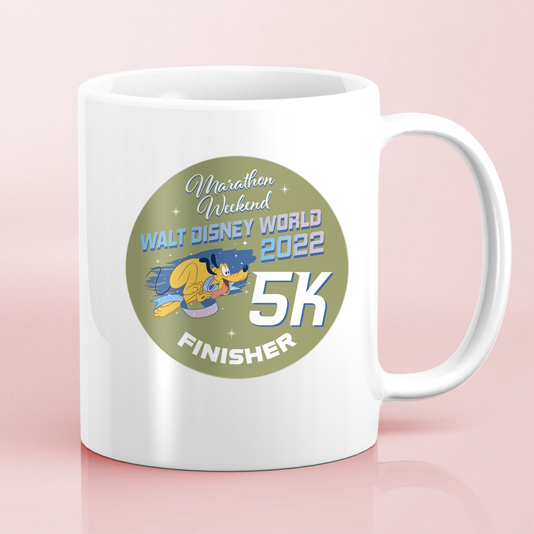 RunDisney Marathon Weekend 2022 5K 3.1 Miles FINISHER Water Bottle Mug Sticker