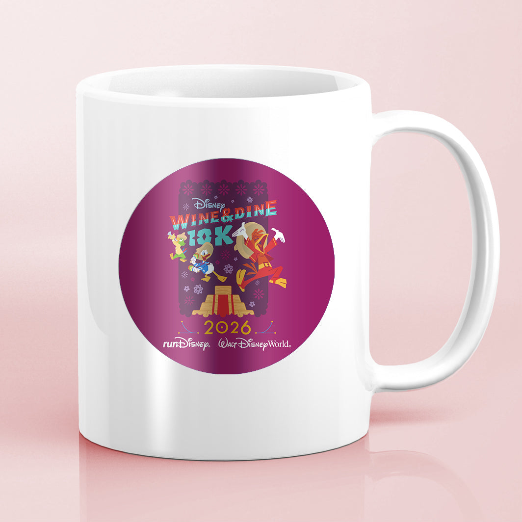 RunDisney Wine & Dine Weekend 2026 10K 6.2 Miles NO WORDS or FINISHER Water Bottle Mug Sticker