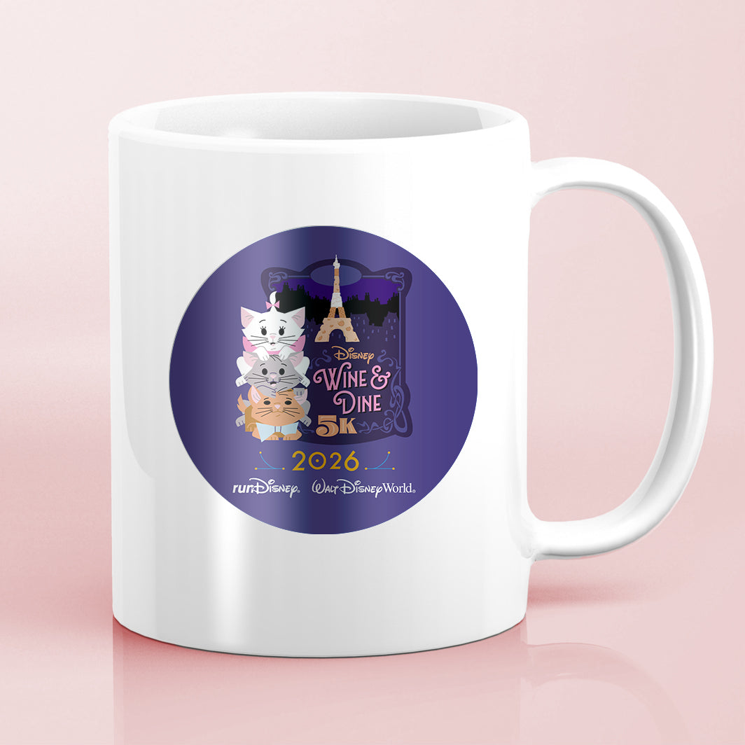 RunDisney Wine & Dine Weekend 2026 5K 3.1 Miles NO WORDS or FINISHER Water Bottle Mug Sticker