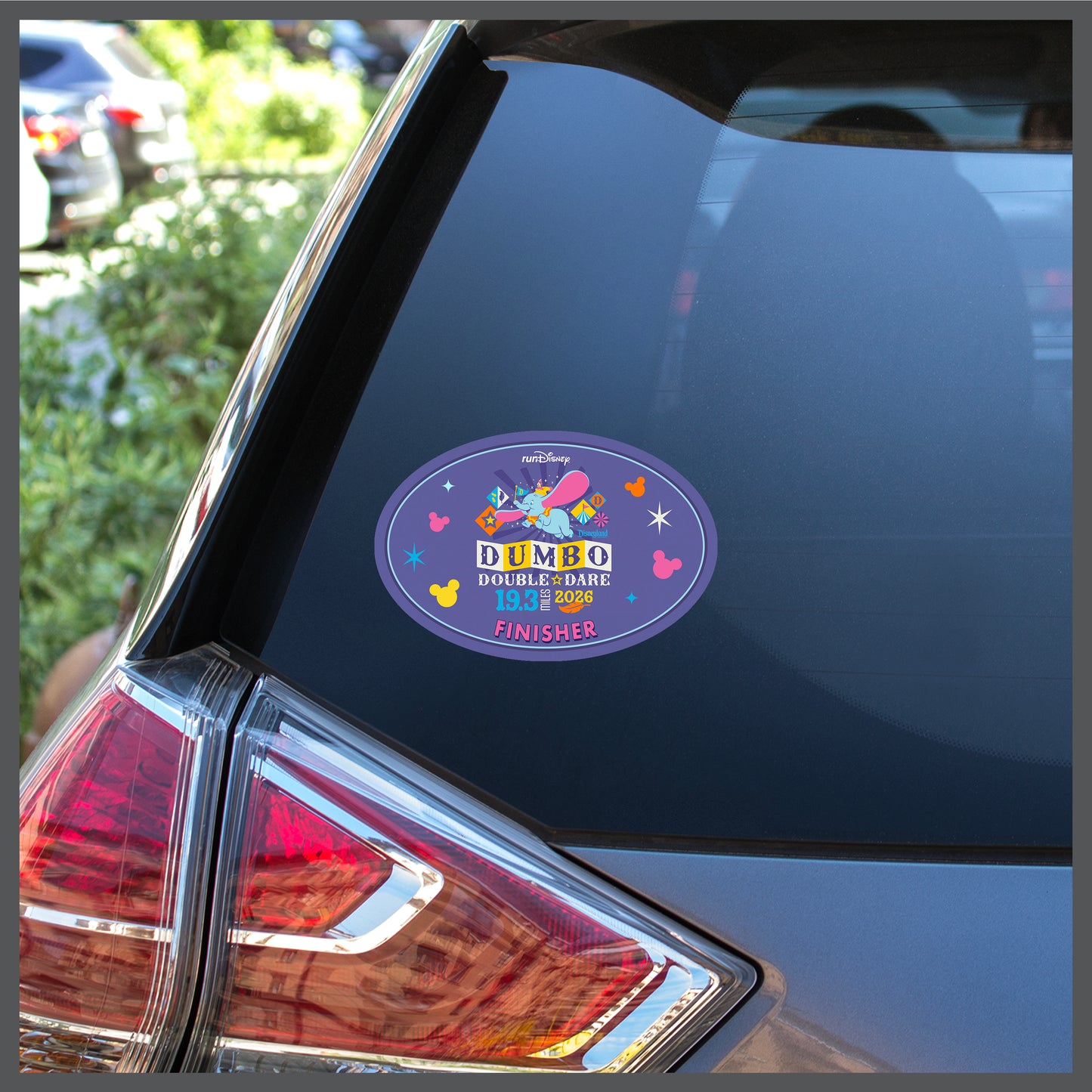 Disneyland Half Marathon Weekend 2026 Dumbo Double Dare Challenge 19.3 Miles FINISHER Decal or Car Magnet