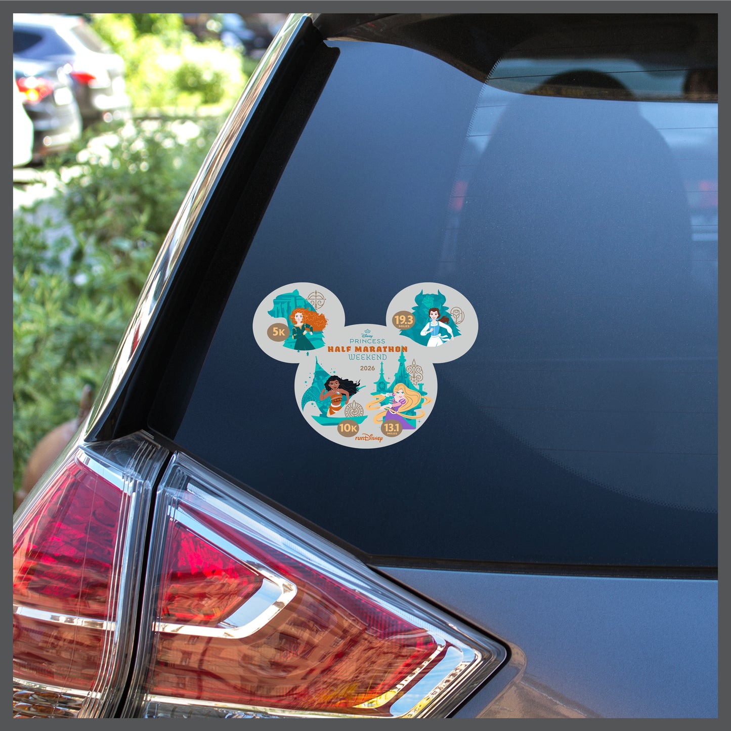 RunDisney Princess Half Marathon Weekend Races 2026 Generic Mickey Mouse Head Decal ONLY