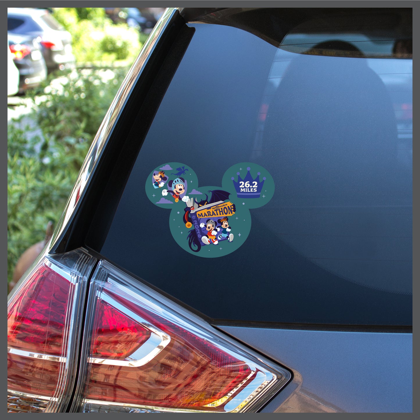 RunDisney Marathon Weekend Races 2026 Marathon 26.2 Miles Mickey Mouse Head Decal ONLY