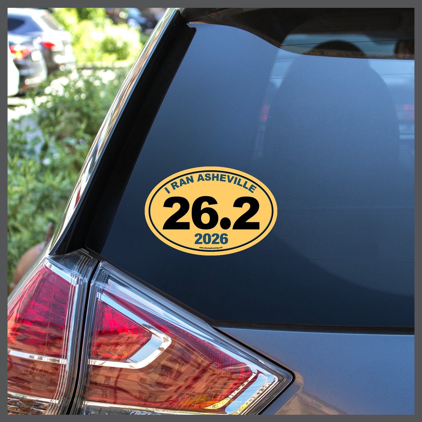 I Ran Asheville 26.2 Marathon with Custom Year Decal or Car Magnet