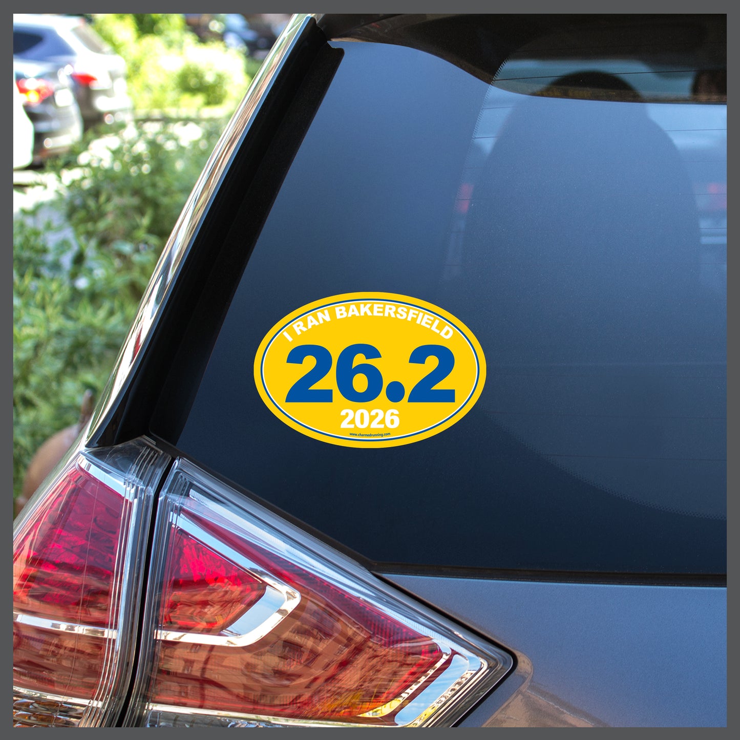 I Ran Bakersfield 26.2 Marathon with Custom Year Decal or Car Magnet