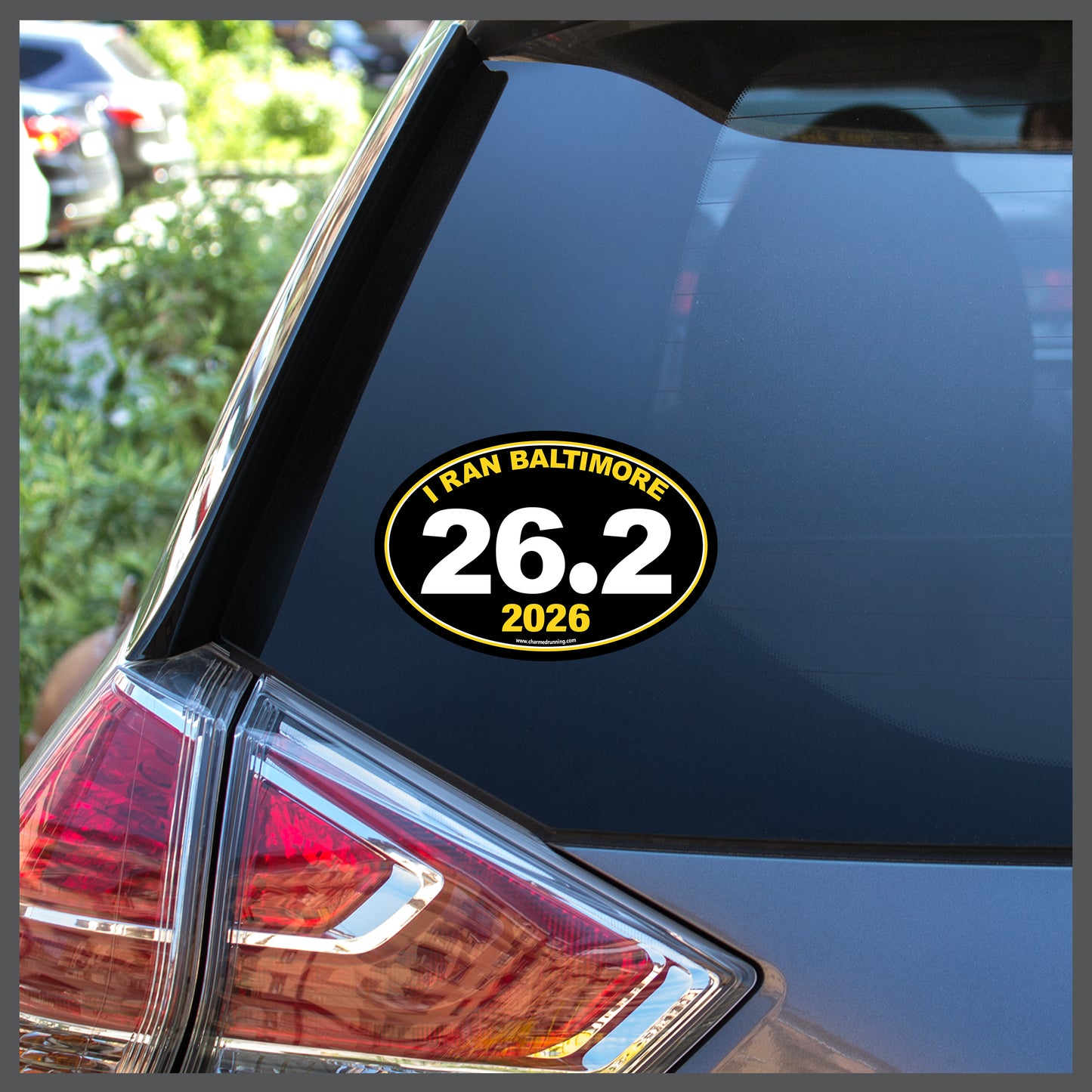I Ran Baltimore 26.2 Marathon with Custom Year Decal or Car Magnet