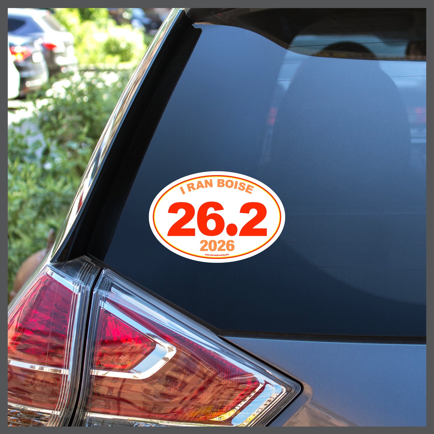 I Ran Boise 26.2 Marathon with Custom Year Decal or Car Magnet