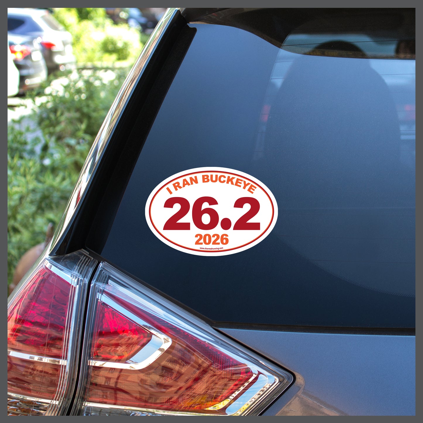 I Ran Buckeye 26.2 Marathon with Custom Year Decal or Car Magnet