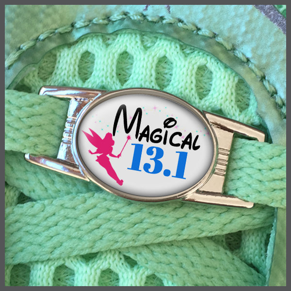 RunDisney Magical 13.1 with Tinkerbell Shoe Charm or Zipper Pull