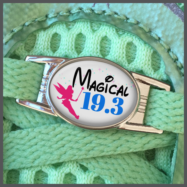 RunDisney Magical 19.3 with Tinkerbell Shoe Charm or Zipper Pull