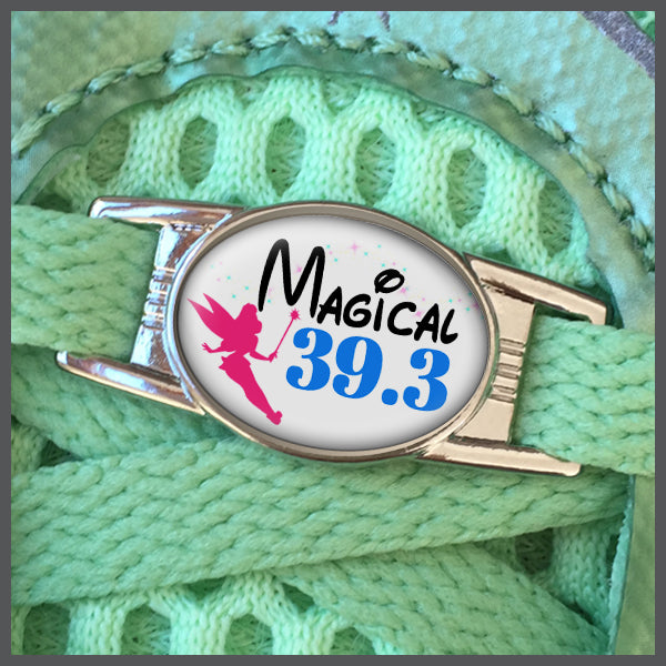 RunDisney Magical 39.3 with Tinkerbell Shoe Charm or Zipper Pull