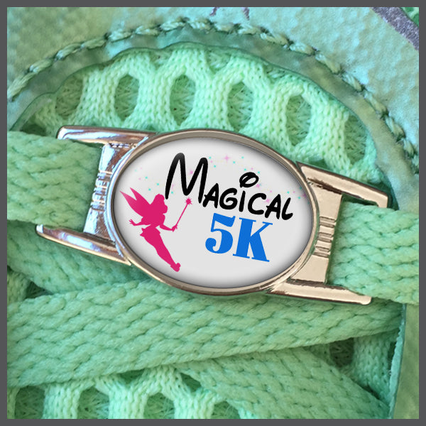 RunDisney Magical 5K with Tinkerbell Shoe Charm or Zipper Pull
