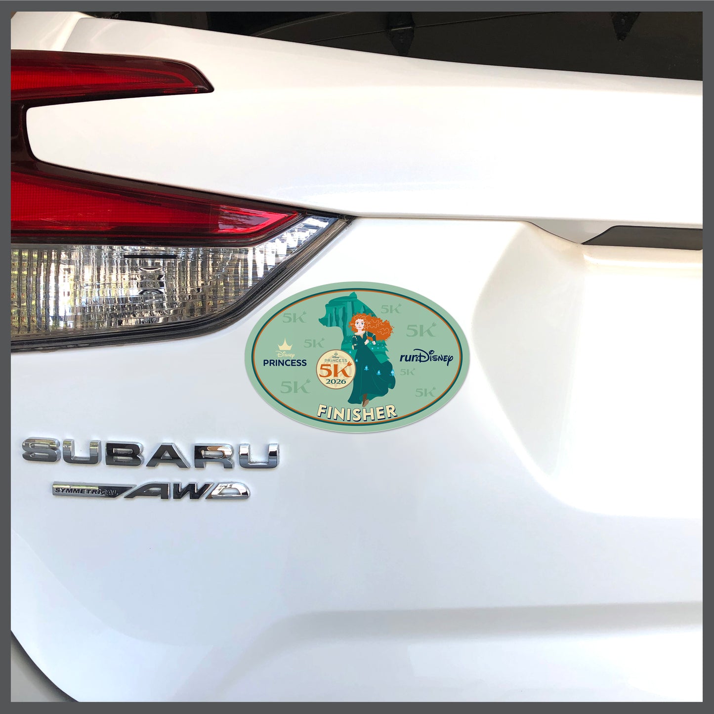 RunDisney Princess Half Marathon Weekend 2026 Princess 5K 3.1 Miles FINISHER Decal or Car Magnet