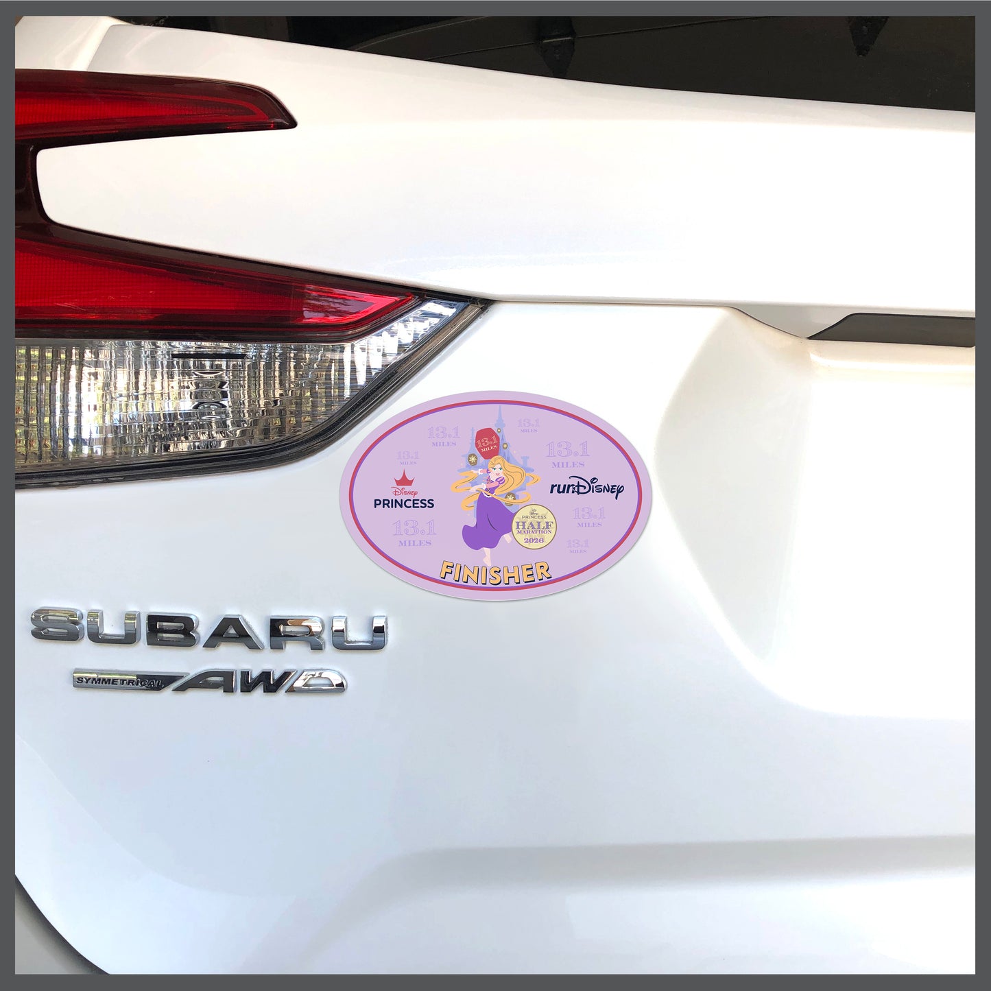 RunDisney Princess Half Marathon Weekend 2026 Princess Half Marathon 13.1 Miles FINISHER Decal or Car Magnet