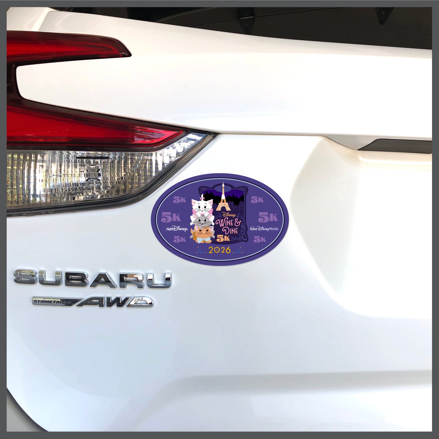 RunDisney Wine & Dine Weekend 2026 5K 3.1 Miles NO WORDS or FINISHER Decal or Car Magnet