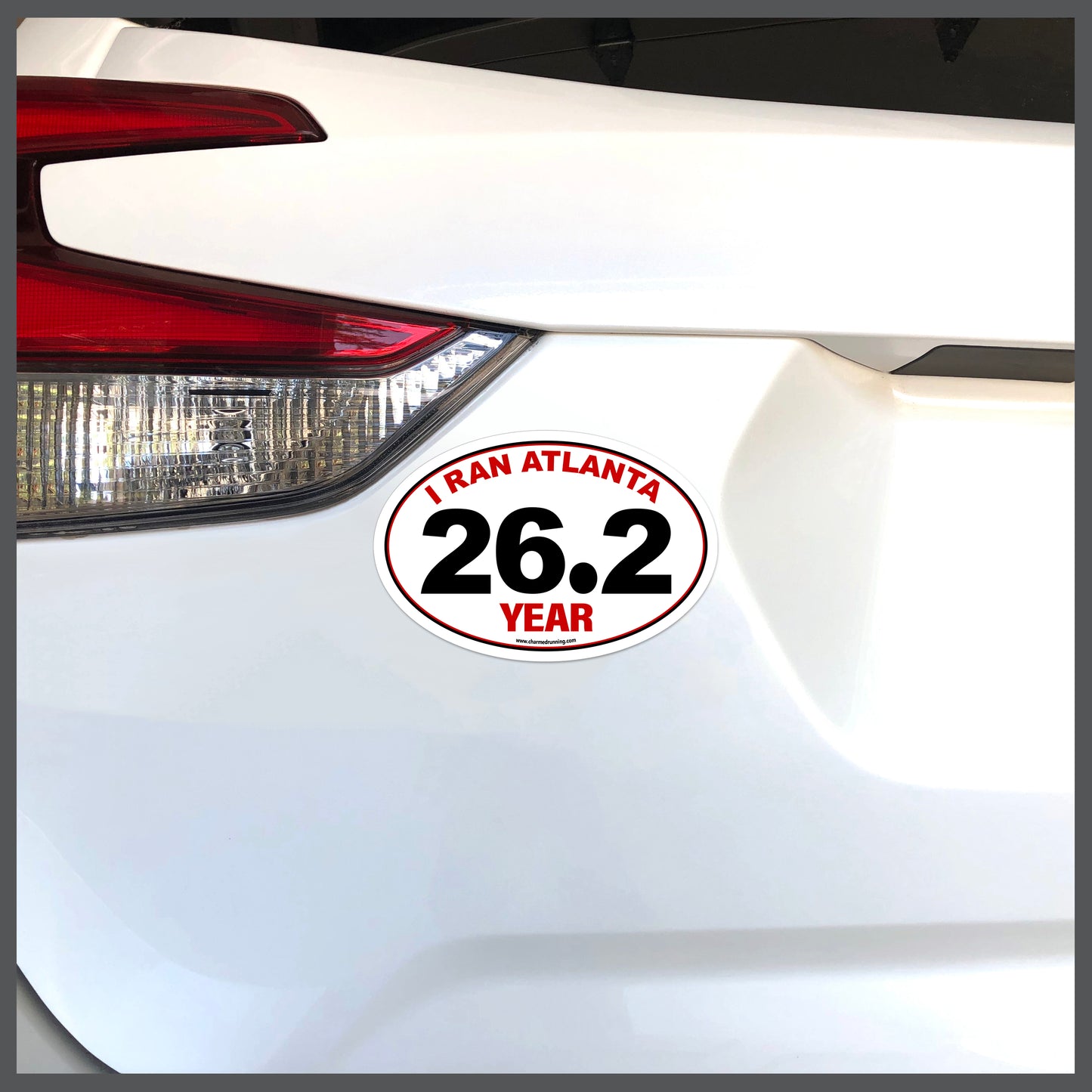 I Ran Atlanta 26.2 Marathon with Custom Year Decal or Car Magnet