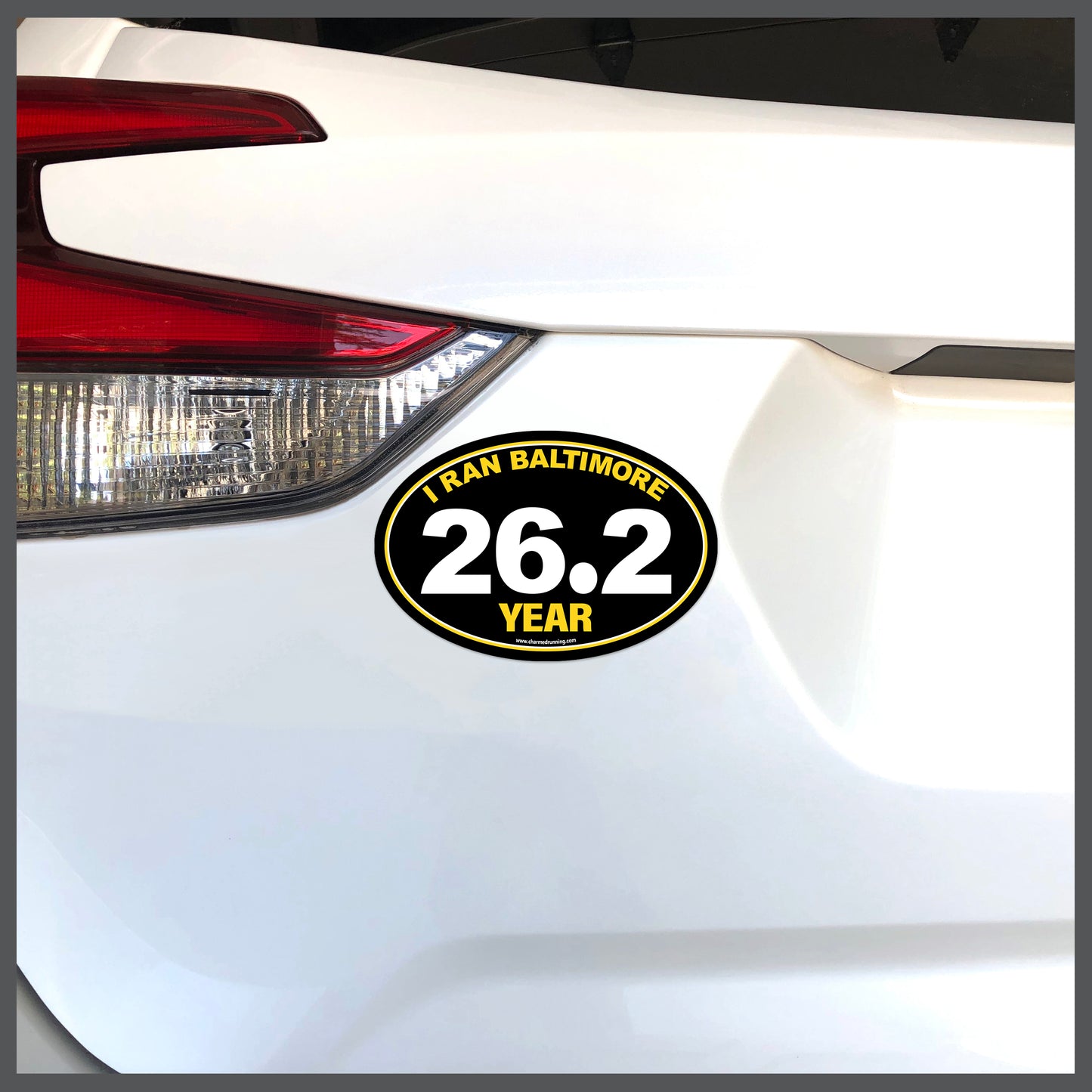I Ran Baltimore 26.2 Marathon with Custom Year Decal or Car Magnet