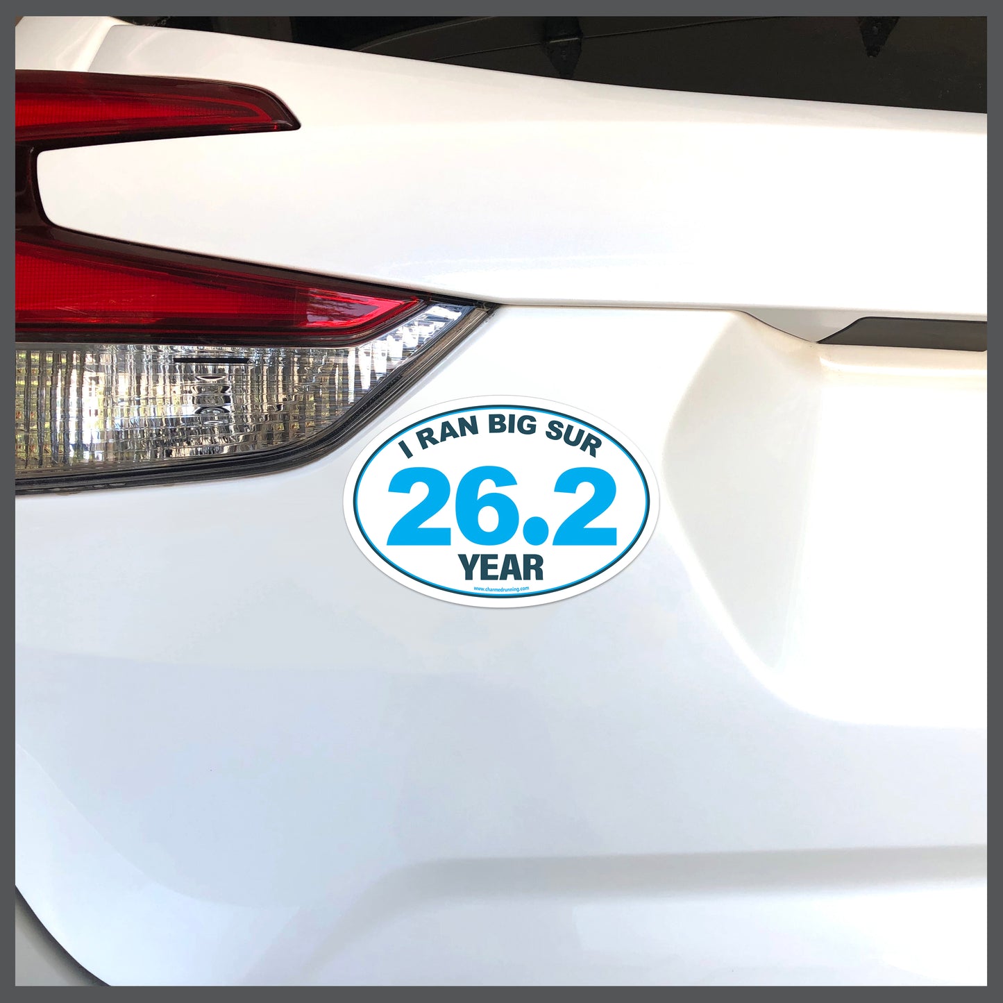 I Ran Big Sur 26.2 Marathon with Custom Year Decal or Car Magnet