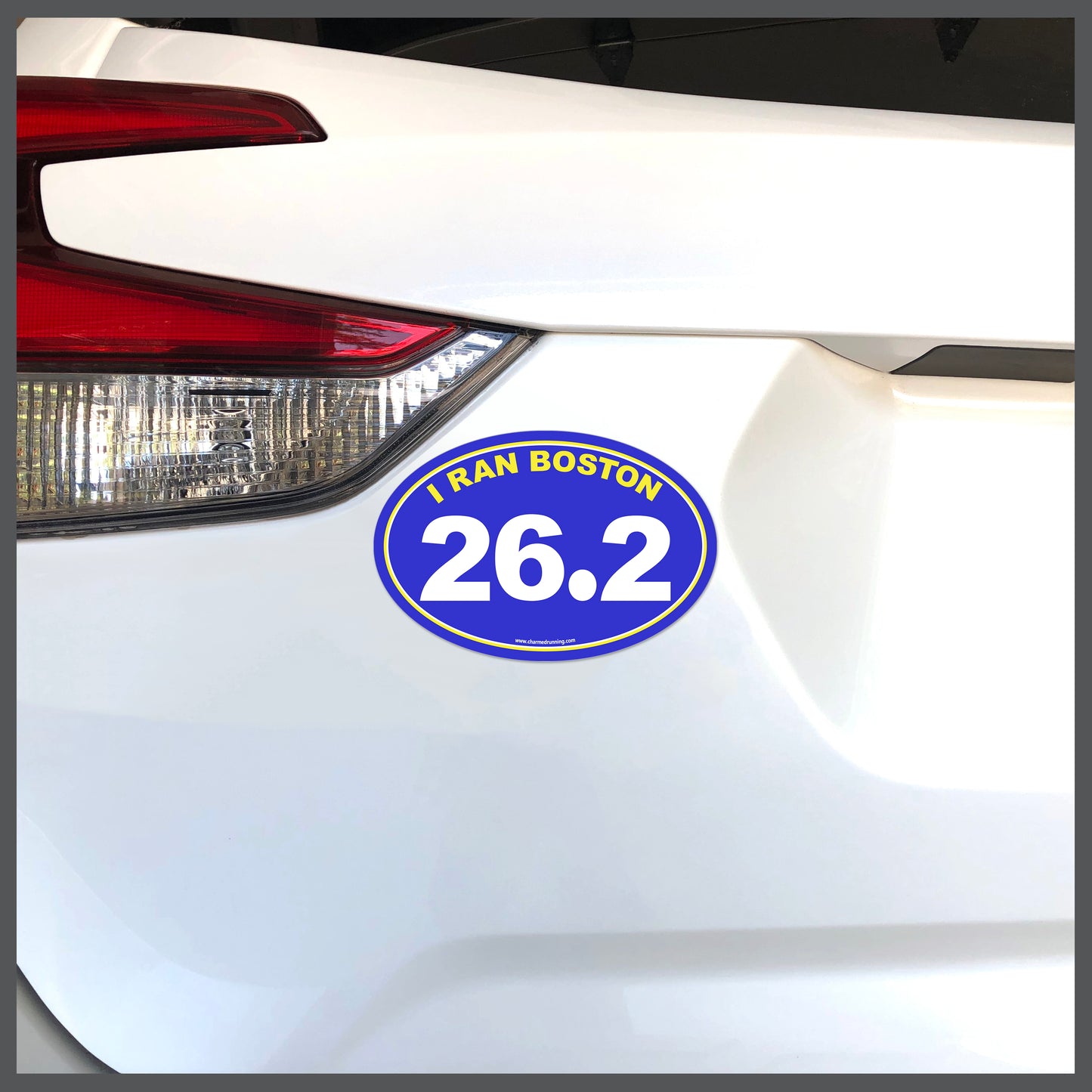I Ran Boston 26.2 Marathon with No Year Decal or Car Magnet