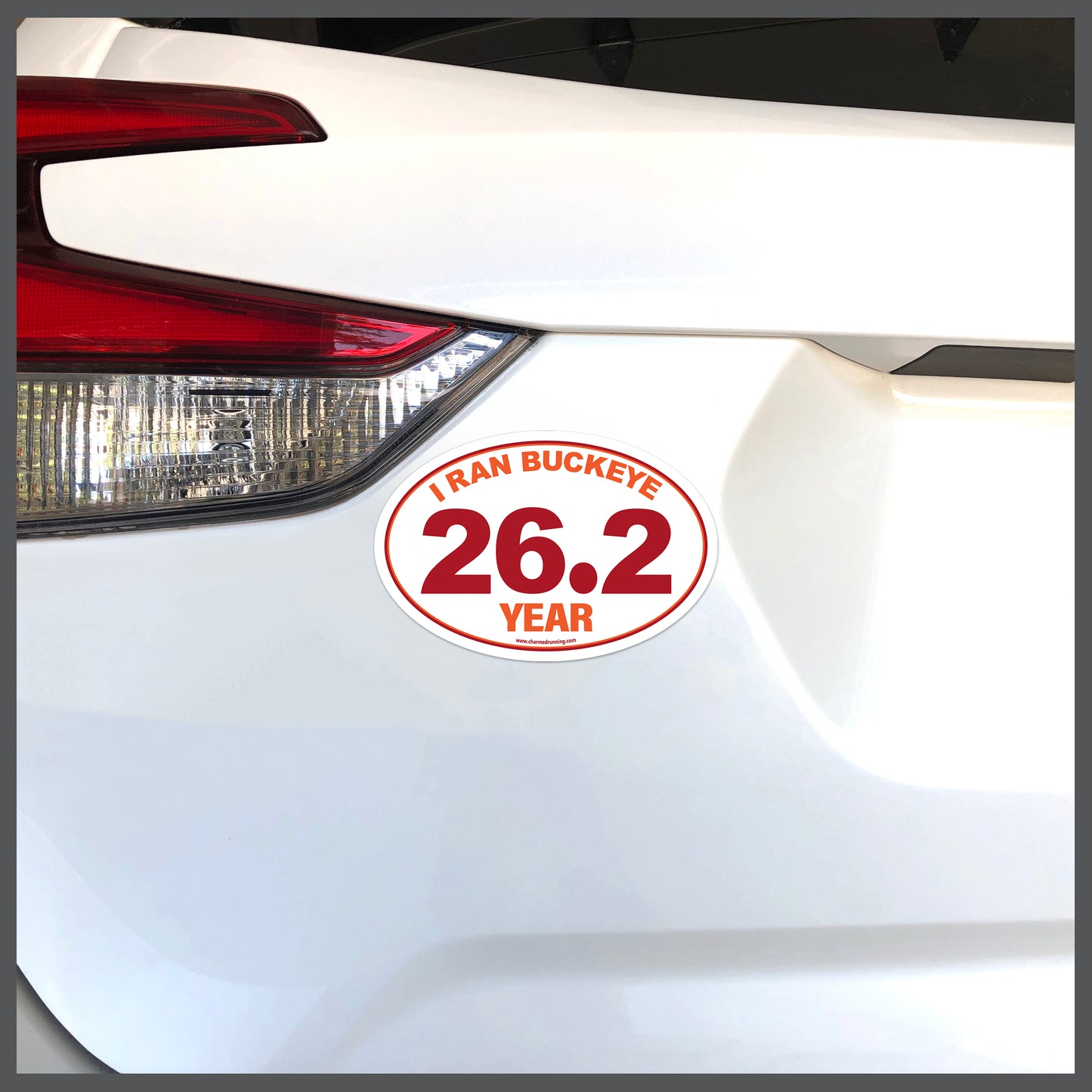 I Ran Buckeye 26.2 Marathon with Custom Year Decal or Car Magnet