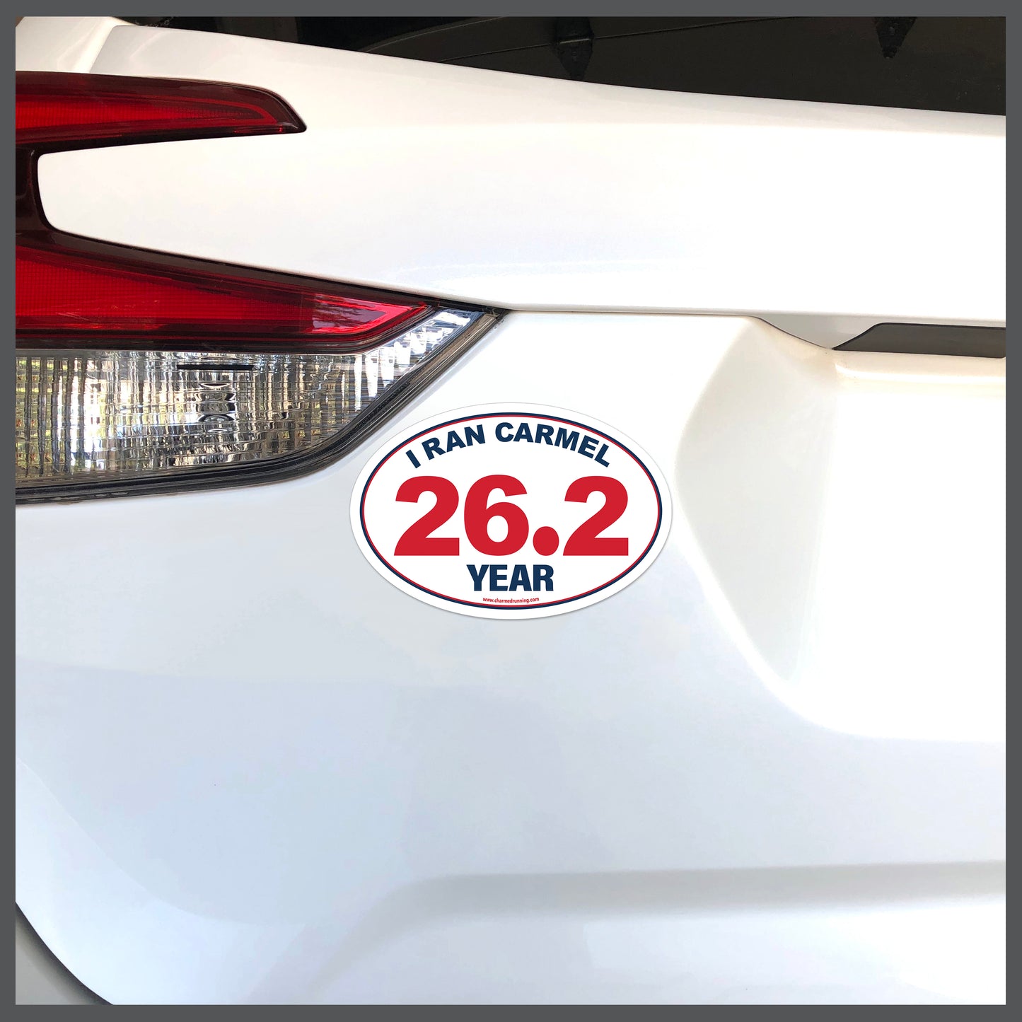 I Ran Carmel 26.2 Marathon with Custom Year Decal or Car Magnet