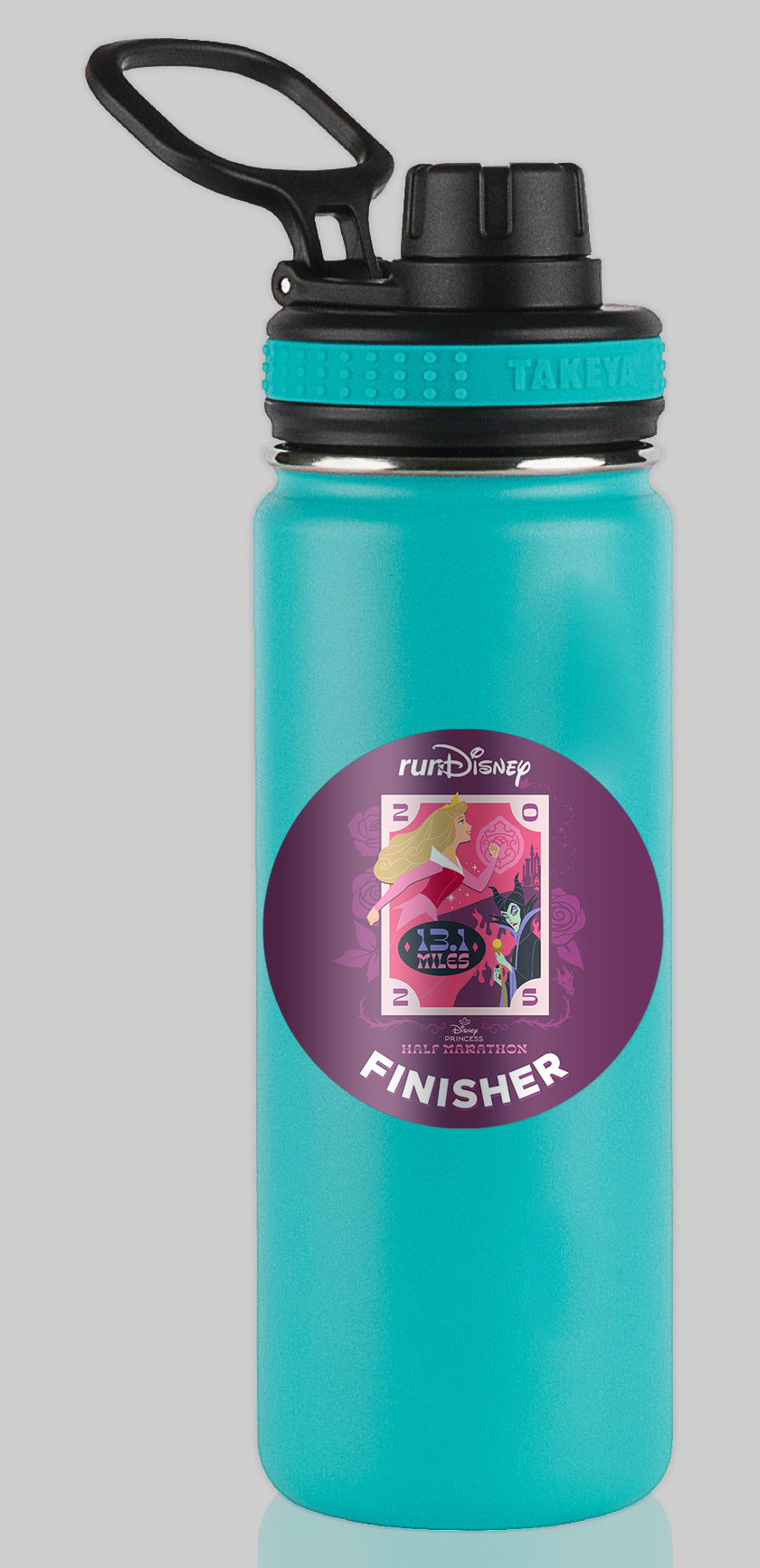 RunDisney Princess Half Marathon Weekend 2025 Princess Half Marathon 13.1 Miles FINISHER Water Bottle Mug Sticker