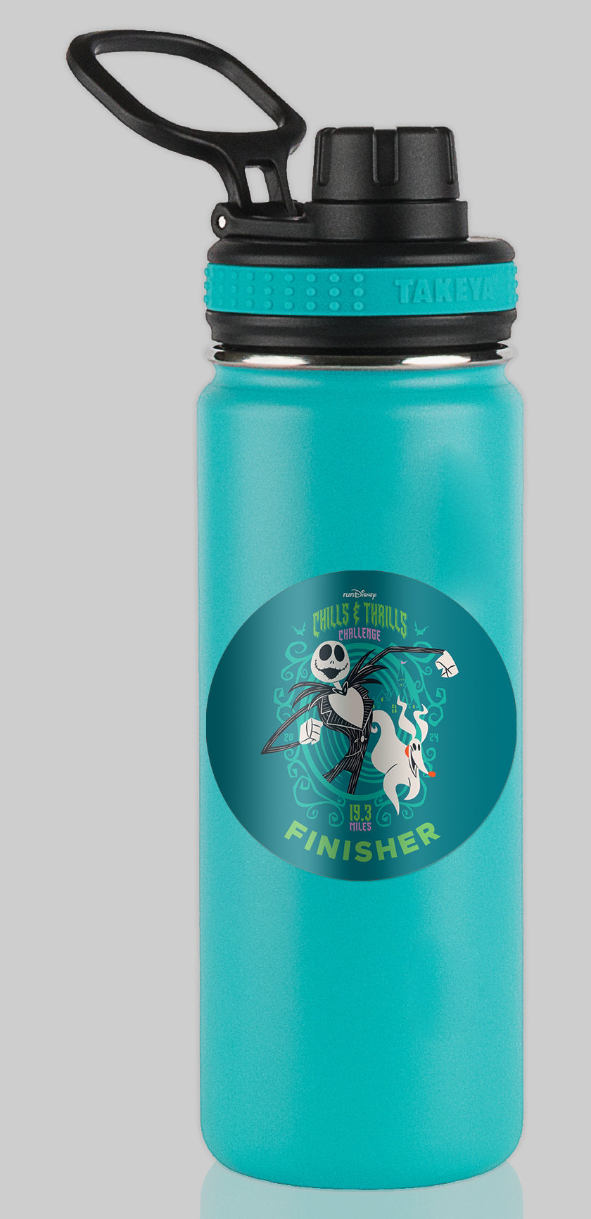 Disneyland Halloween Half Marathon Weekend 2024 Challenge 19.3 Miles FINISHER Water Bottle Mug Sticker THEMED