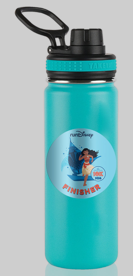 RunDisney Princess Half Marathon Weekend 2026 Princess 10K 6.2 Miles FINISHER Water Bottle Mug Sticker THEMED