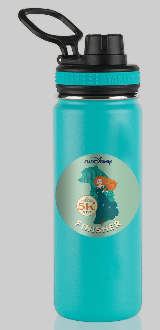 RunDisney Princess Half Marathon Weekend 2026 Princess 5K 3.1 Miles FINISHER Water Bottle Mug Sticker THEMED