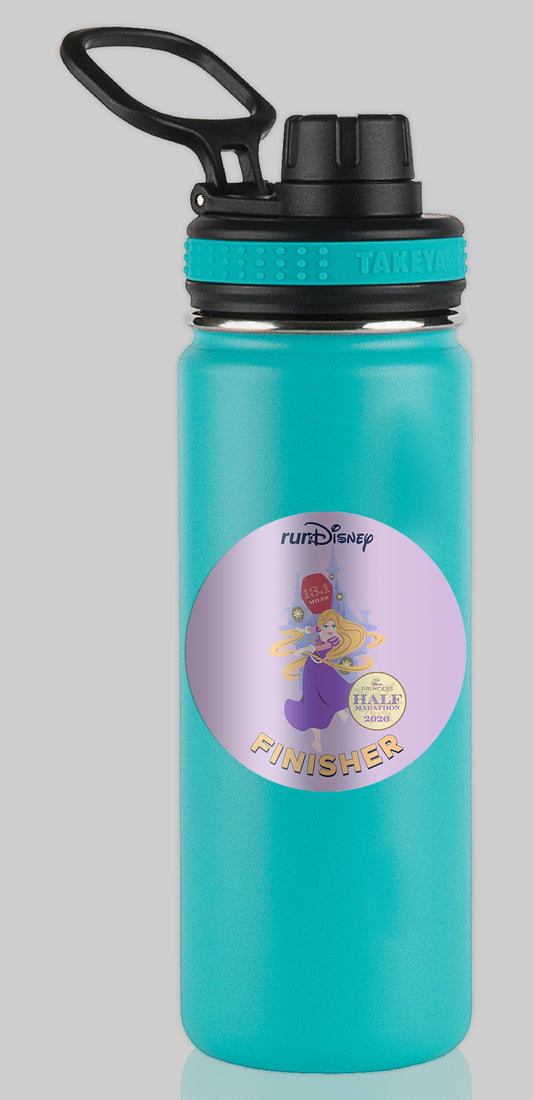 RunDisney Princess Half Marathon Weekend 2026 Princess Half Marathon 13.1 Miles FINISHER Water Bottle Mug Sticker THEMED