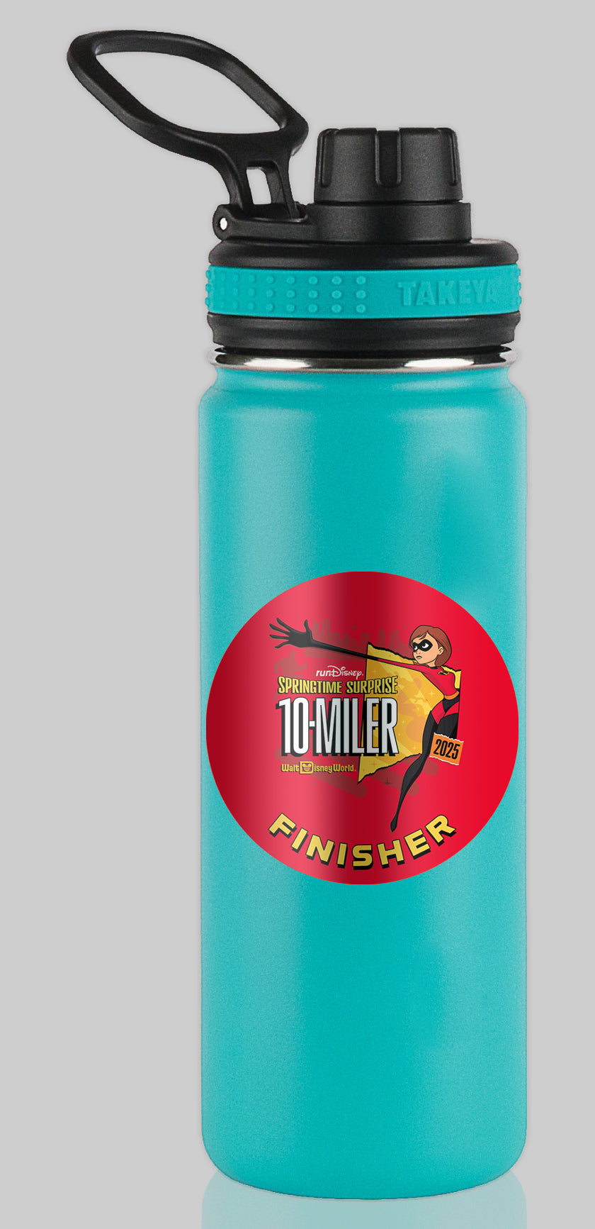 RunDisney Springtime Races 2025 10-Miler 10 Miles FINISHER Water Bottle Mug Sticker