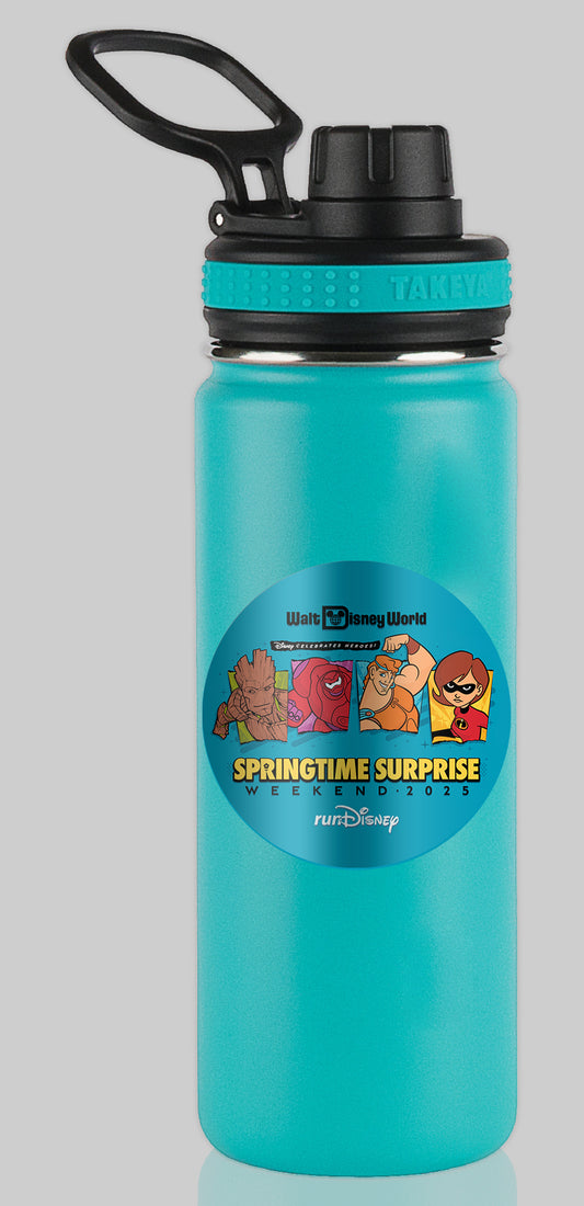 RunDisney Springtime Races 2025 Race Weekend GENERIC Water Bottle Mug Sticker