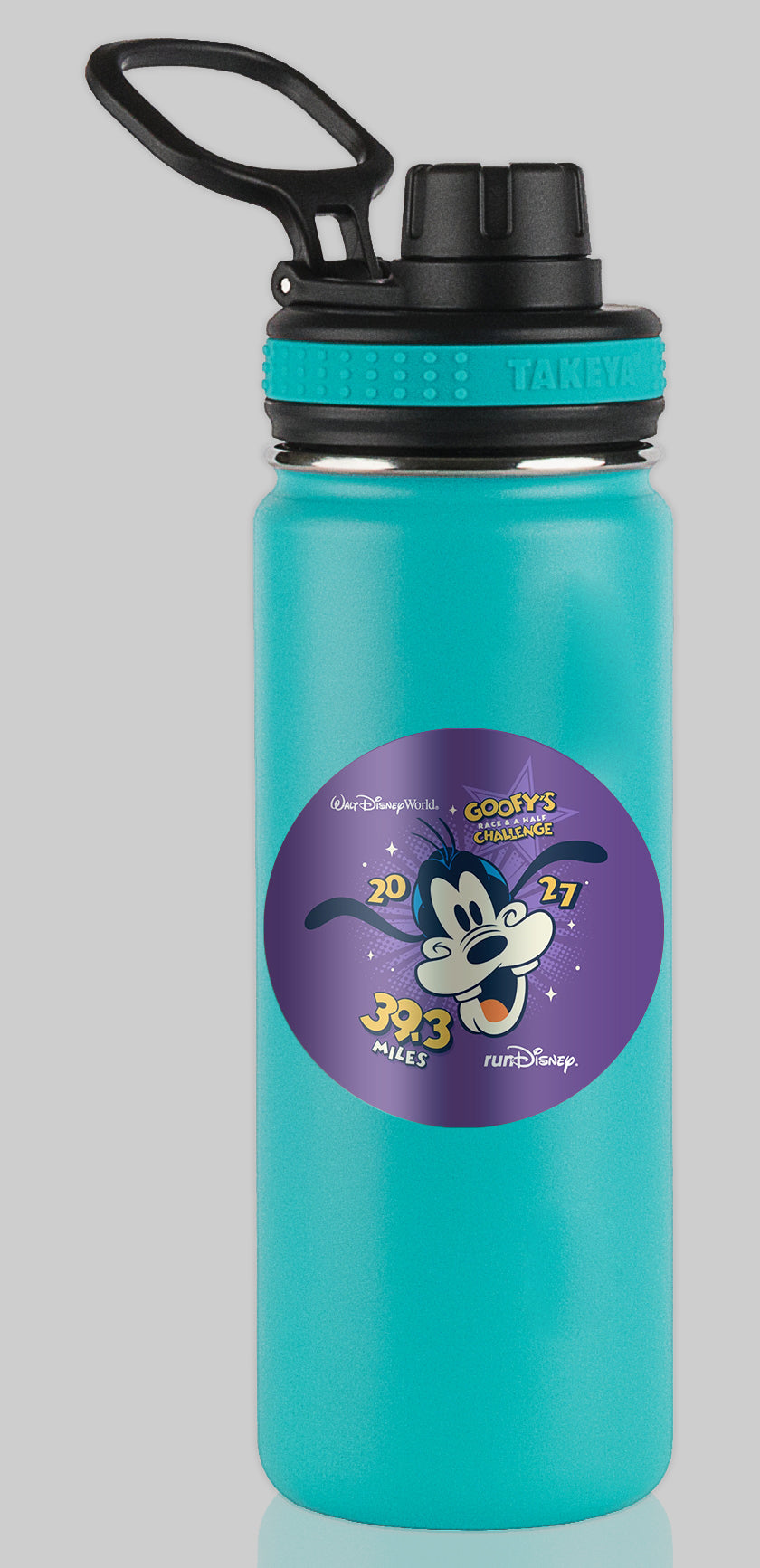RunDisney Marathon Weekend 2027 Goofy Challenge 39.3 Miles NO WORDS or FINISHER Water Bottle Mug Sticker