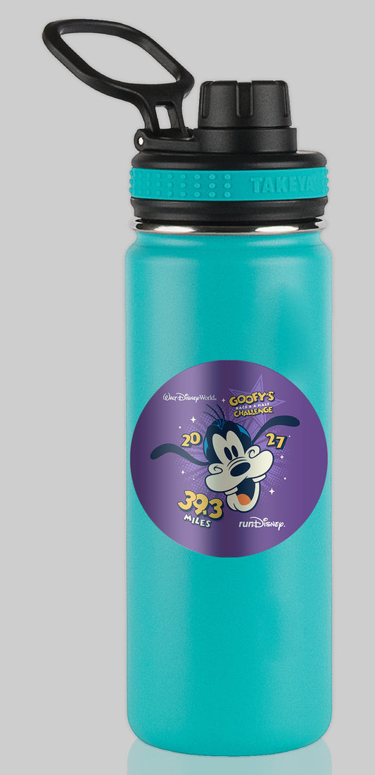 RunDisney Marathon Weekend 2027 Goofy Challenge 39.3 Miles NO WORDS or FINISHER Water Bottle Mug Sticker