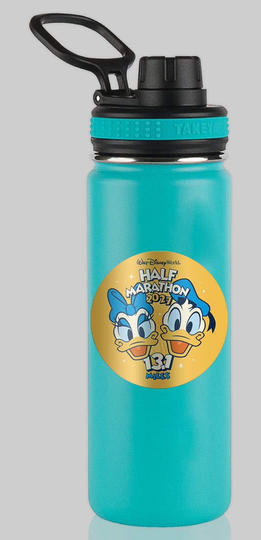 RunDisney Marathon Weekend 2027 Half Marathon 13.1 Miles NO WORDS or FINISHER Water Bottle Mug Sticker