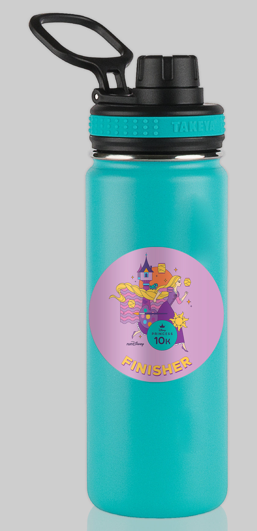 RunDisney Princess Half Marathon Weekend 2024 Princess 10K 6.2 Miles FINISHER Water Bottle Mug Sticker