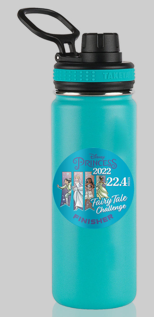 RunDisney Princess Half Marathon Weekend 2022 All Races Challenge 22.4 Miles FINISHER Water Bottle Mug Sticker