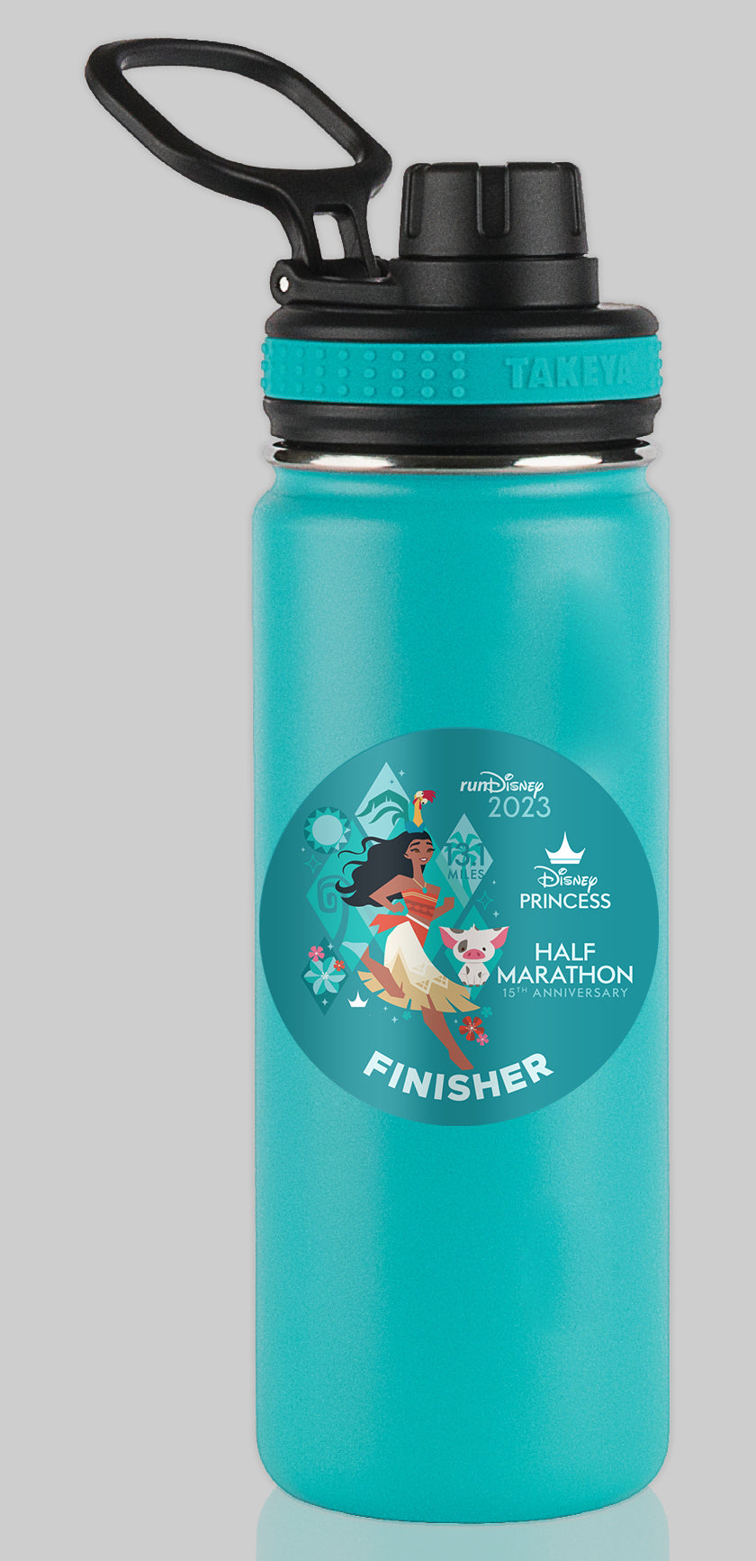RunDisney Princess Half Marathon Weekend 2023 Princess Half Marathon 13.1 Miles FINISHER Water Bottle Mug Sticker