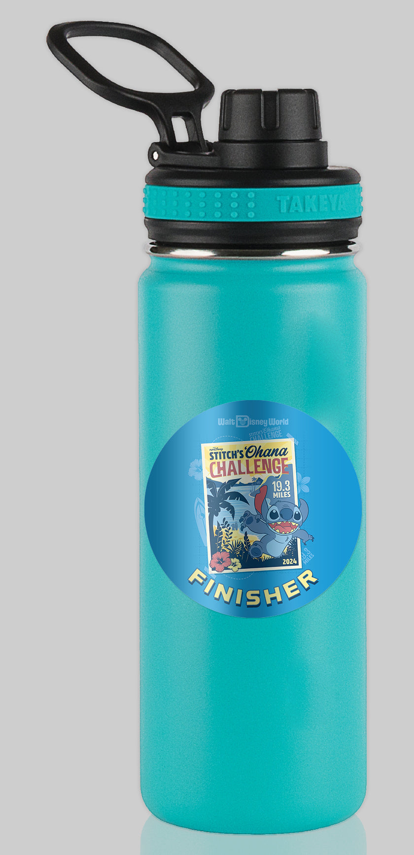 RunDisney Springtime Races 2024 Challenge 19.3 Miles FINISHER Water Bottle Mug Sticker