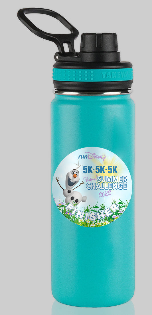 RunDisney Summer Virtual Series 2022 Virtual Challenge 3 x 5K 3.1 Miles FINISHER Water Bottle Mug Sticker