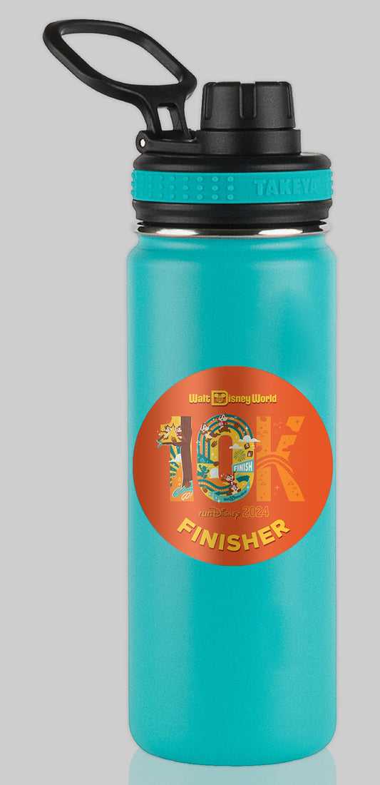 RunDisney Marathon Weekend 2024 10K 6.2 Miles FINISHER Water Bottle Mug Sticker
