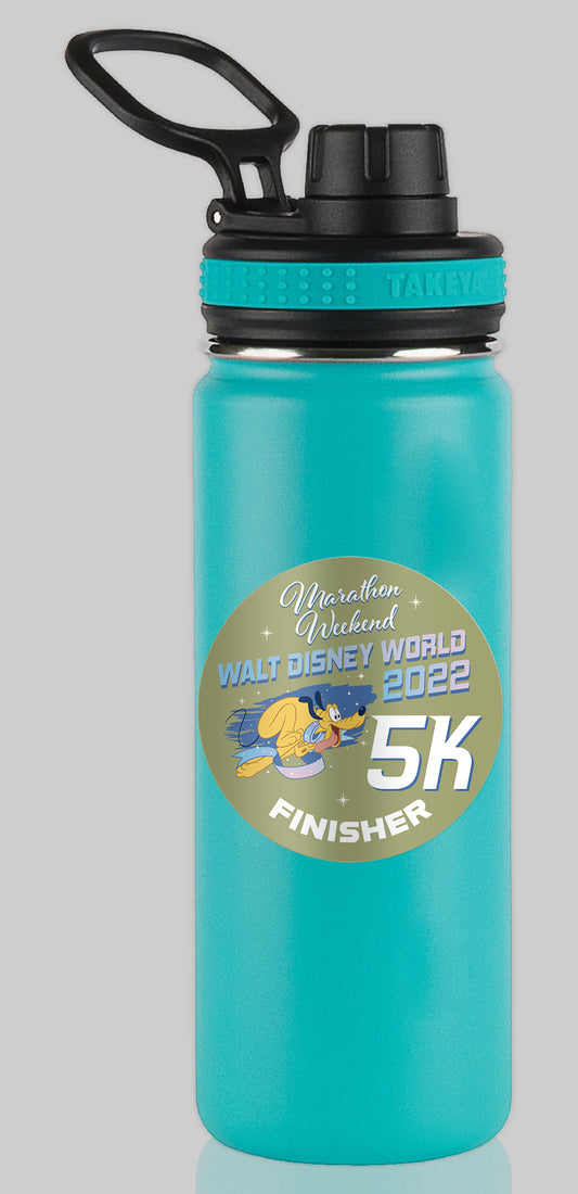 RunDisney Marathon Weekend 2022 5K 3.1 Miles FINISHER Water Bottle Mug Sticker