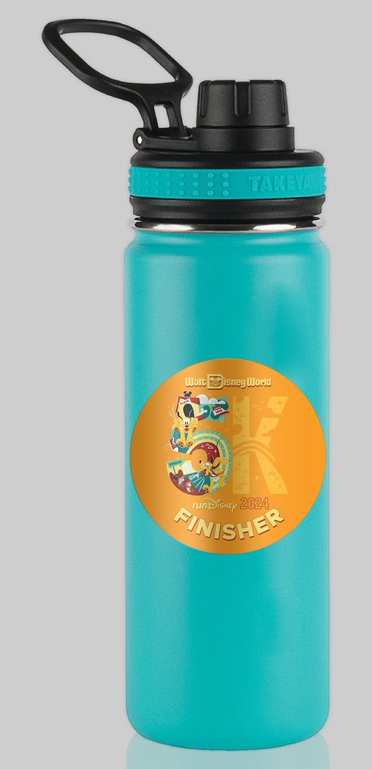 RunDisney Marathon Weekend 2024 5K 3.1 Miles FINISHER Water Bottle Mug Sticker