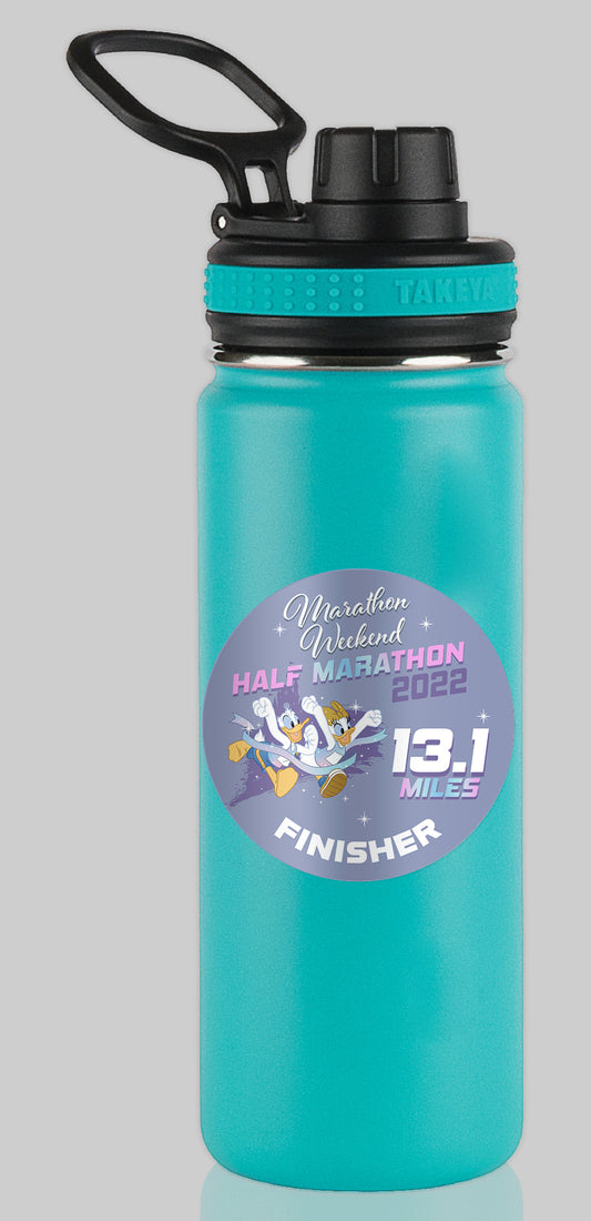 RunDisney Marathon Weekend 2022 Half Marathon 13.1 Miles FINISHER Water Bottle Mug Sticker