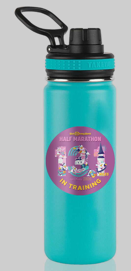 RunDisney Marathon Weekend 2024 Half Marathon 13.1 Miles IN TRAINING Water Bottle Mug Sticker