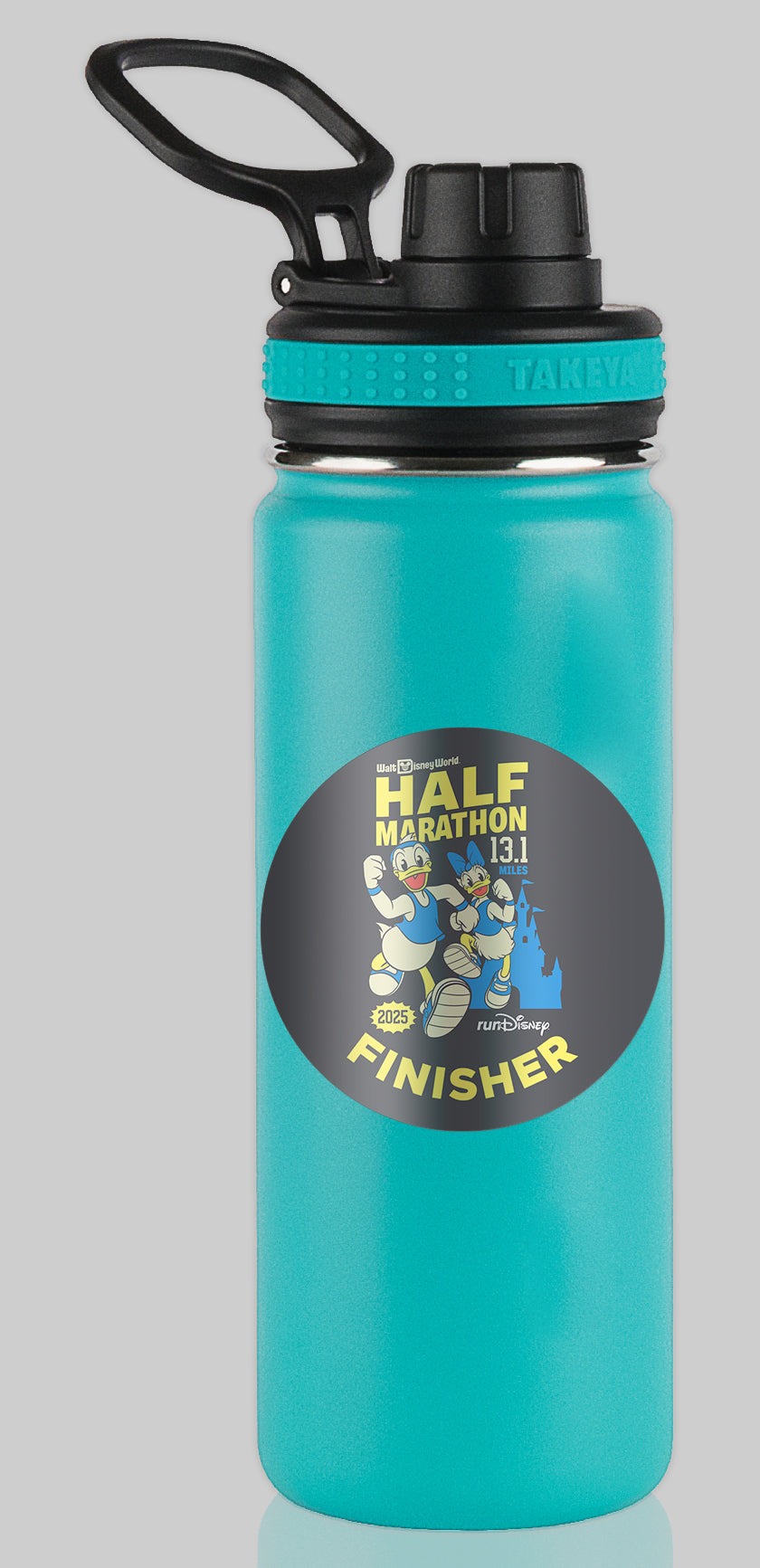 RunDisney Marathon Weekend 2025 Half Marathon 13.1 Miles FINISHER Water Bottle Mug Sticker