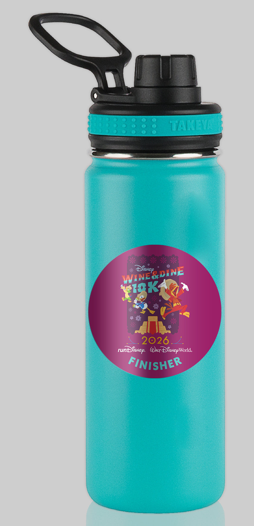 RunDisney Wine & Dine Weekend 2026 10K 6.2 Miles NO WORDS or FINISHER Water Bottle Mug Sticker