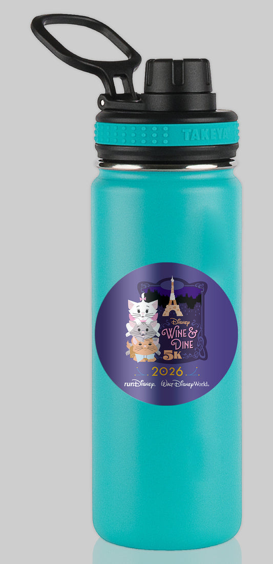 RunDisney Wine & Dine Weekend 2026 5K 3.1 Miles NO WORDS or FINISHER Water Bottle Mug Sticker