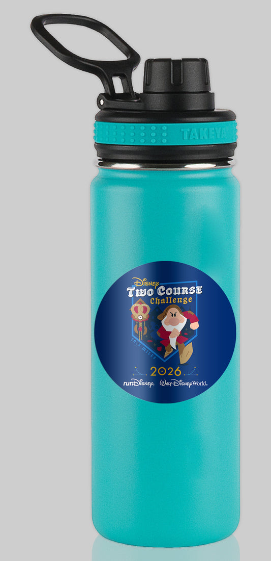 RunDisney Wine & Dine Weekend 2026 Two-Course Challenge 19.3 Miles NO WORDS or FINISHER Water Bottle Mug Sticker