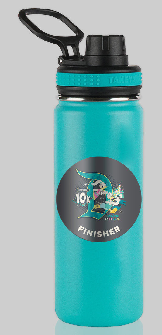 Disneyland Half Marathon Weekend 2024 10K 6.2 Miles FINISHER Water Bottle Mug Sticker THEMED