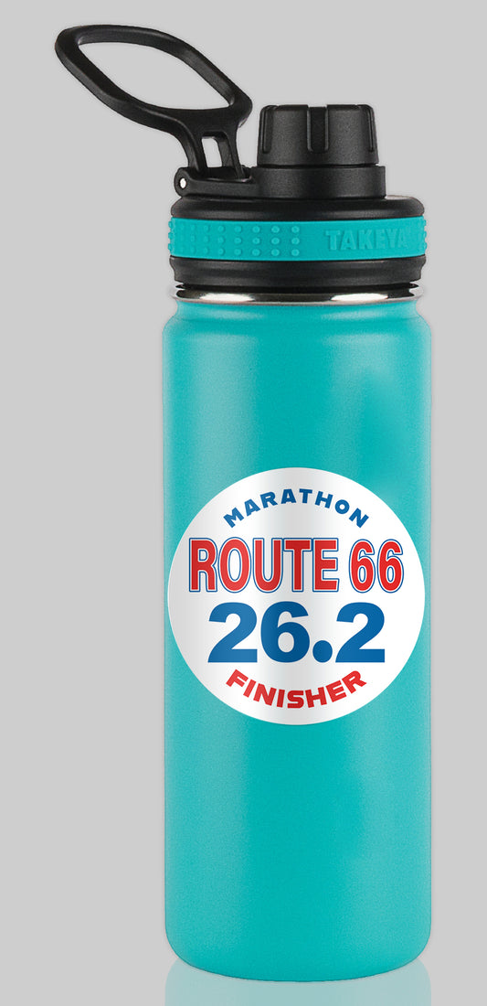 Route 66 26.2 Marathon FINISHER Water Bottle Mug Sticker